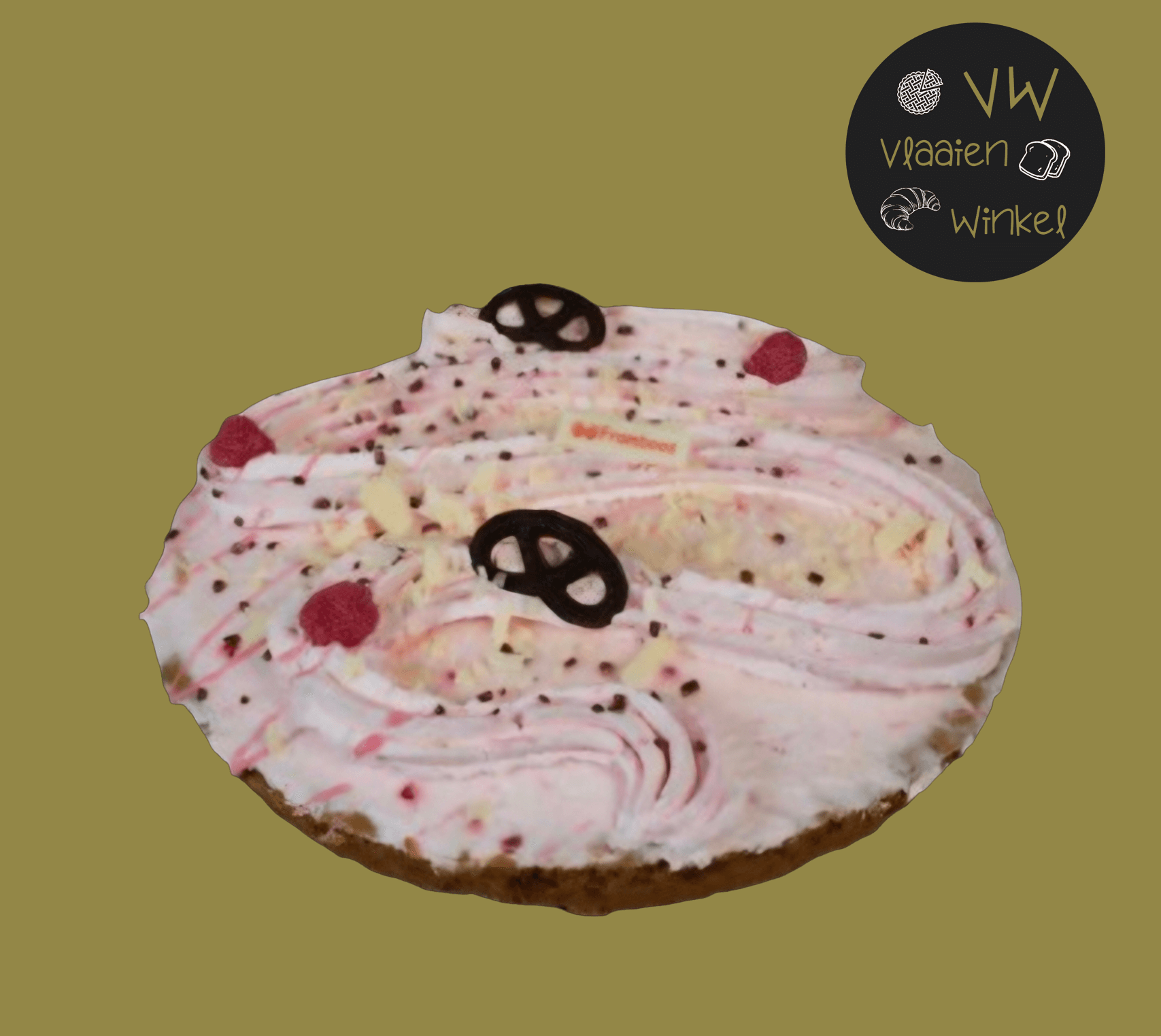 Framboos cheesecake vlaai