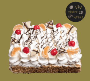 Slagroomtaart 12-15 pers (Rechthoek)
