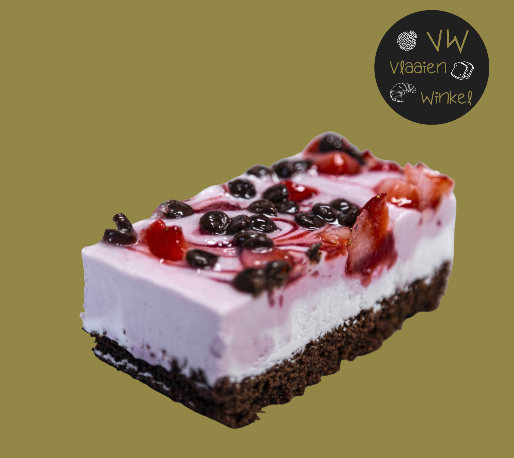 Vegan aardbeien gebakje